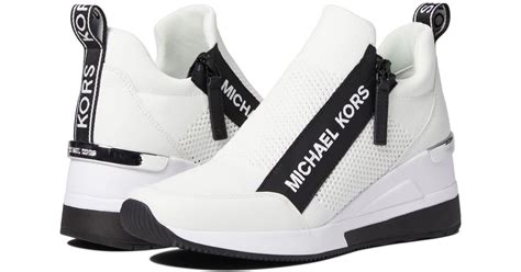 michael kors wedge sneakers white|michael kors black wedge sneakers.